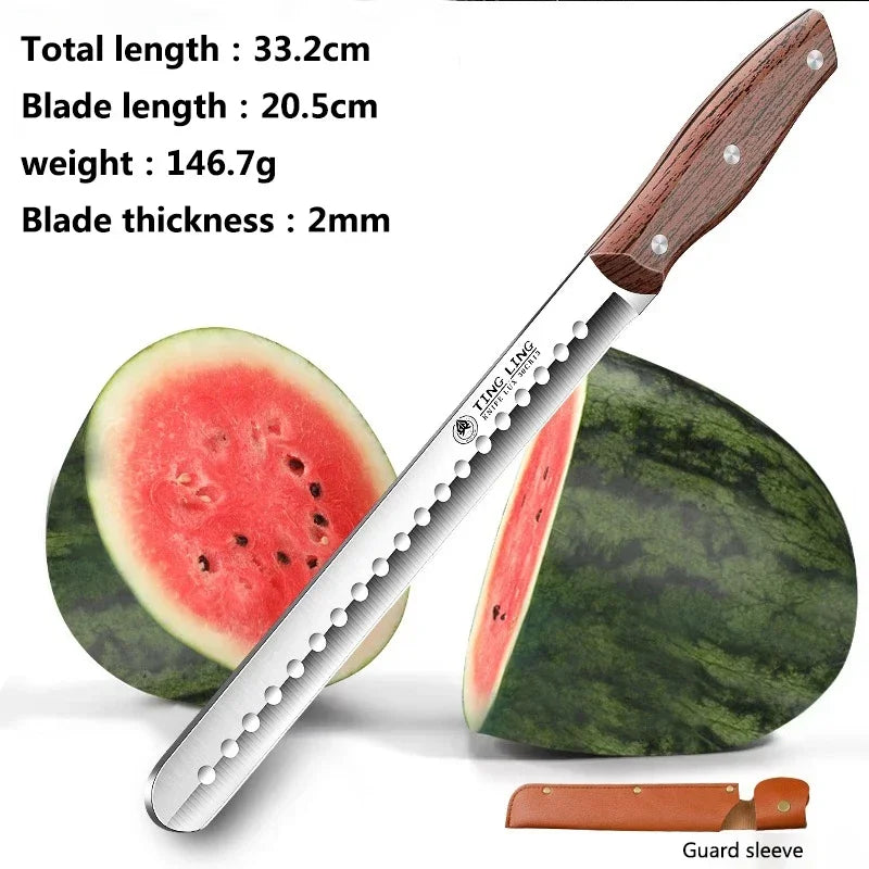 PLYS Stainless Steel Watermelon Slicer & Fruit Knife Fruit Slicing Knife Axl