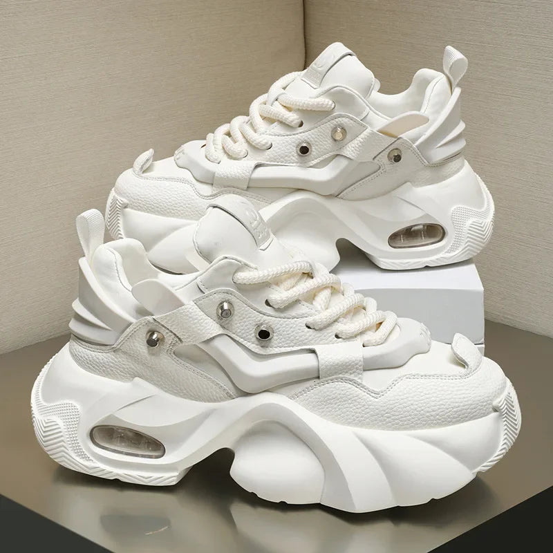Men's Chunky Sneakers – Lace-Up Height Boost Casual Shoes Chunky Sneakers Axl
