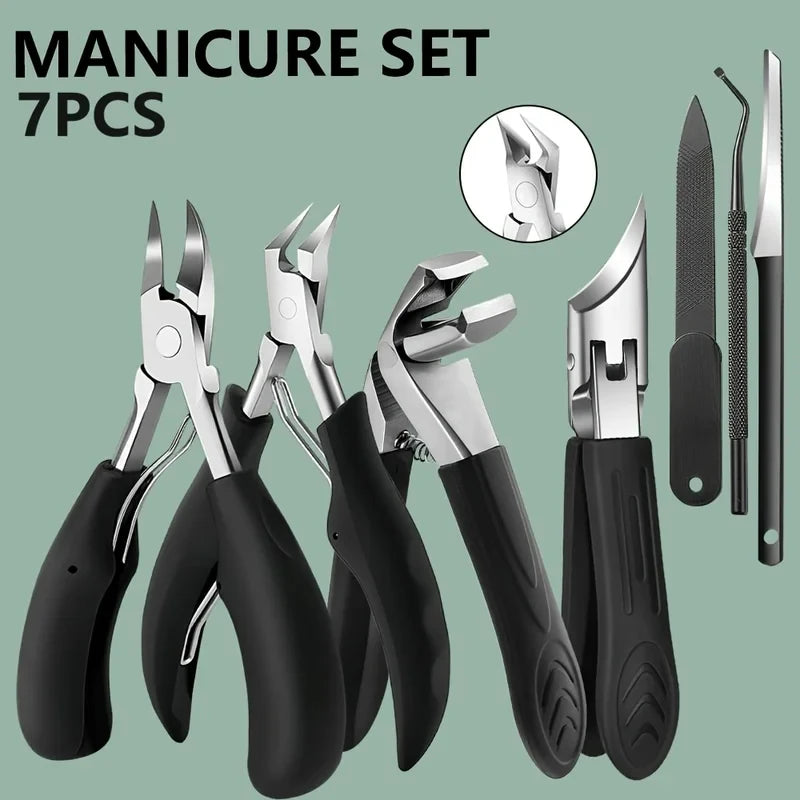 Professional Stainless Steel Nail Clipper Set – 1 or 7 Pcs Nail Clipper Set Axl
