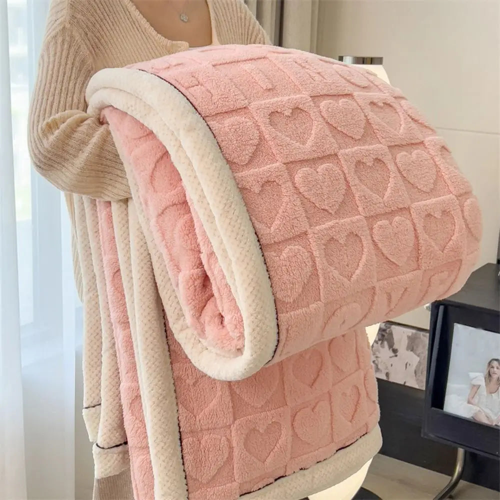 Double-Sided Fleece Plush Throw Blanket – Soft & Warm Home Office Fleece Throw Blanket Axl