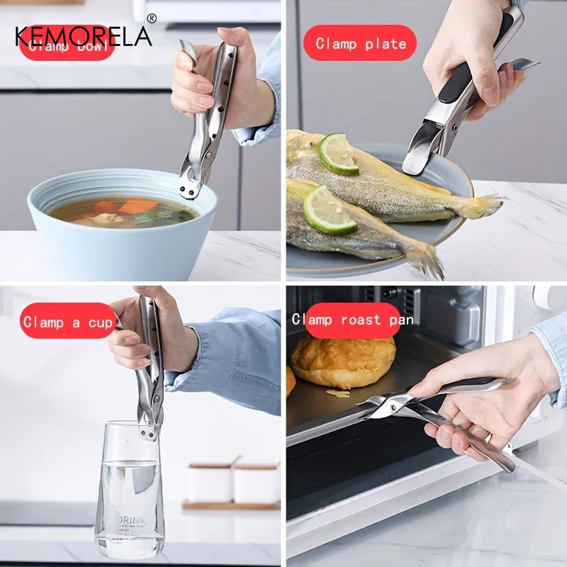 Stainless Steel Bowl Gripper Clip – Anti-Scald Kitchen Tool Bowl Gripper Clip Axl