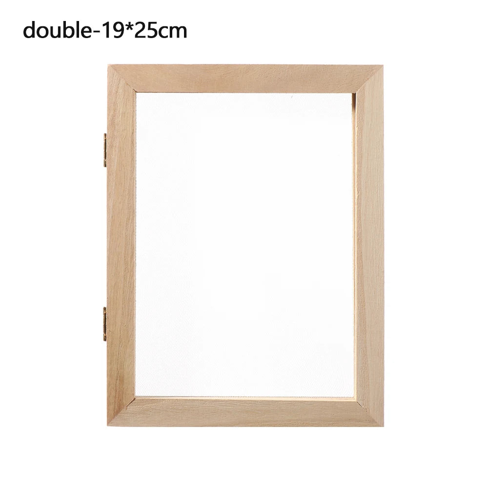 DIY Wood Paper Making Mould Frame – Multi-Size Mesh Screen Papermaking Mould Frame Axl double-19x25cm