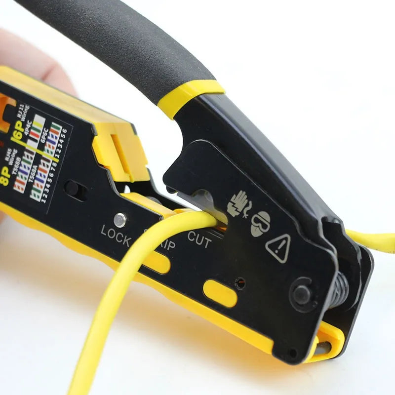 RJ45 Crimping Tool Kit – Cat5 Cat5e Cat6 Pass-Through Crimper Ethernet Crimping Tool Axl