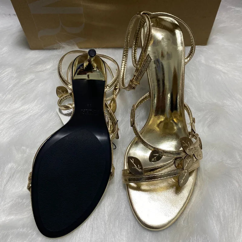 Women's Satin Gladiator Stiletto Sandals – Narrow Band Heels Gladiator Stiletto Sandals Axl