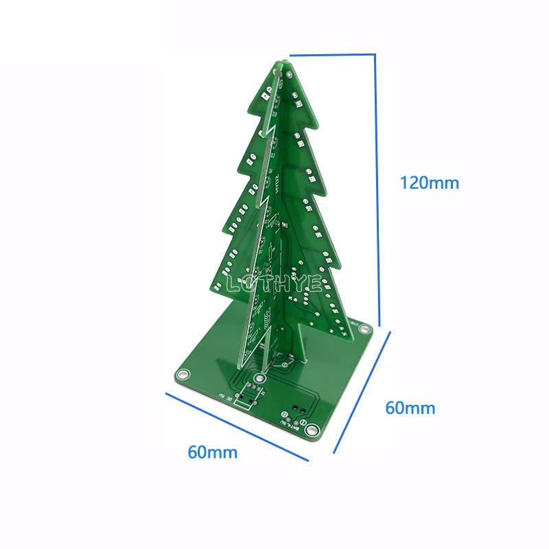 DIY 3D Christmas Tree LED Flash Kit – 36 LED Soldering Project DIY Electronics Kit Axl
