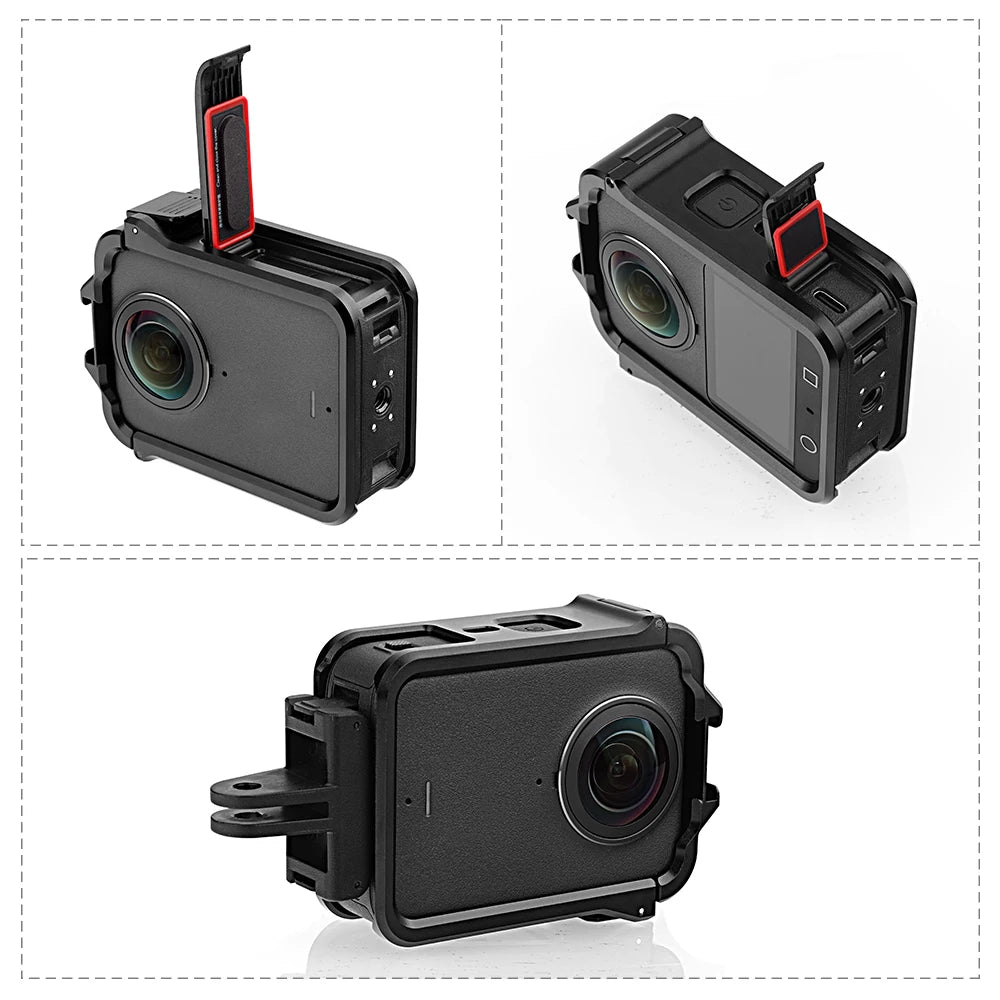 Metal Cage for DJI Osmo 360 – Cold Shoe Mount Rig Frame Camera Cage Rig Axl Default Title