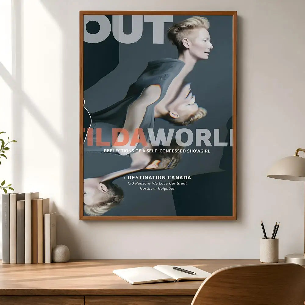 Tilda Swinton Poster – Self-Adhesive HD Wall Art Decor Decorative Wall Poster Axl