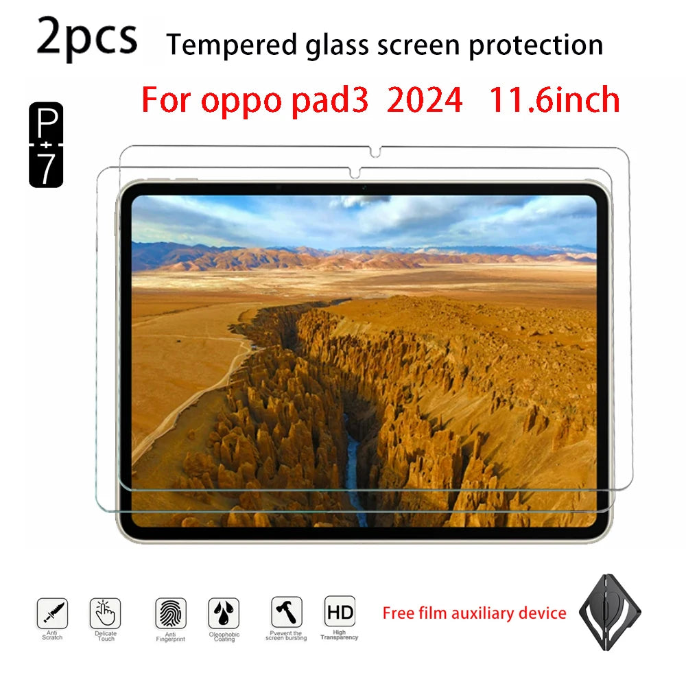 2-Pack Tempered Glass Screen Protector – OPPO Pad2/Pad3/Air2/Se11 Tablet Screen Protector Axl for oppo pad3