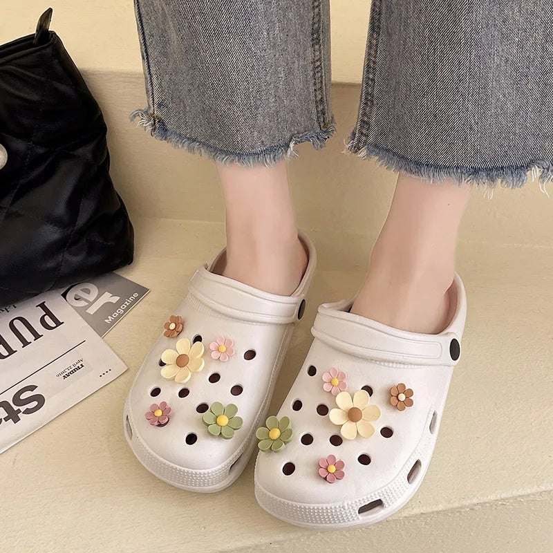 Women's Thick Sole EVA Waterproof Beach Slippers & Sandals Platform Slippers Axl WHITE 40-41
