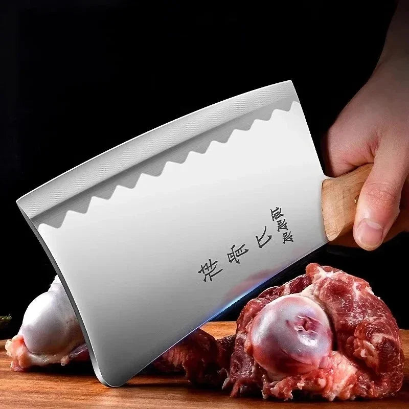 PLYS Stainless Steel Bone Cleaver – Multi-Function Kitchen Knife Bone Cleaver Knife Axl