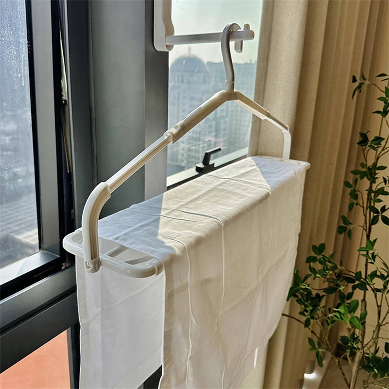 Space-Saving Foldable Clothes Hanger with Clip – Extendable Clothes Hanger Axl