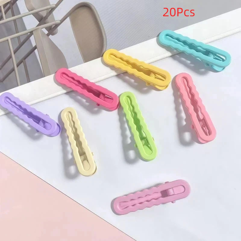 20 Pcs Macaron Wave Hair Clips – Metal Duckbill Hairpins Hair Clips Set Axl Default Title