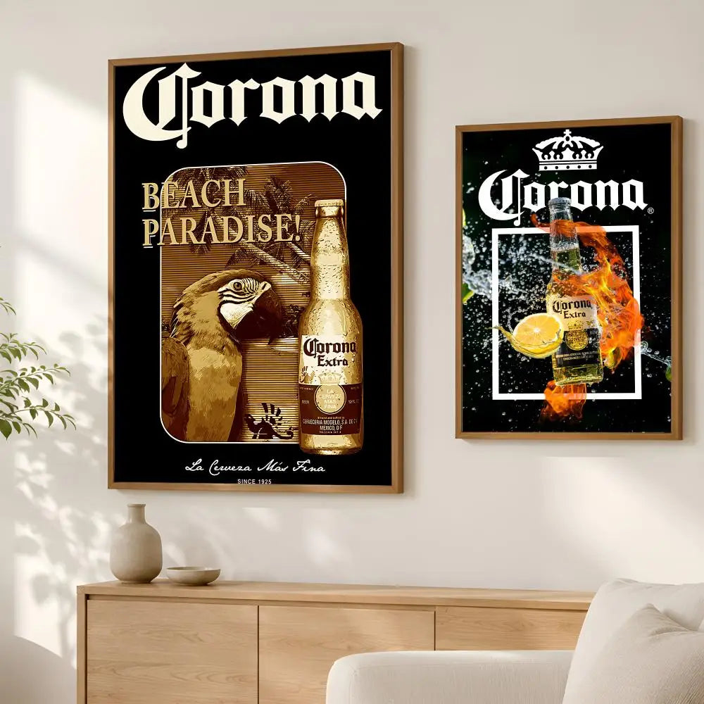 Corona Extra Beer Self-Stick Wall Art Poster – Waterproof HD Wall Art Poster Axl
