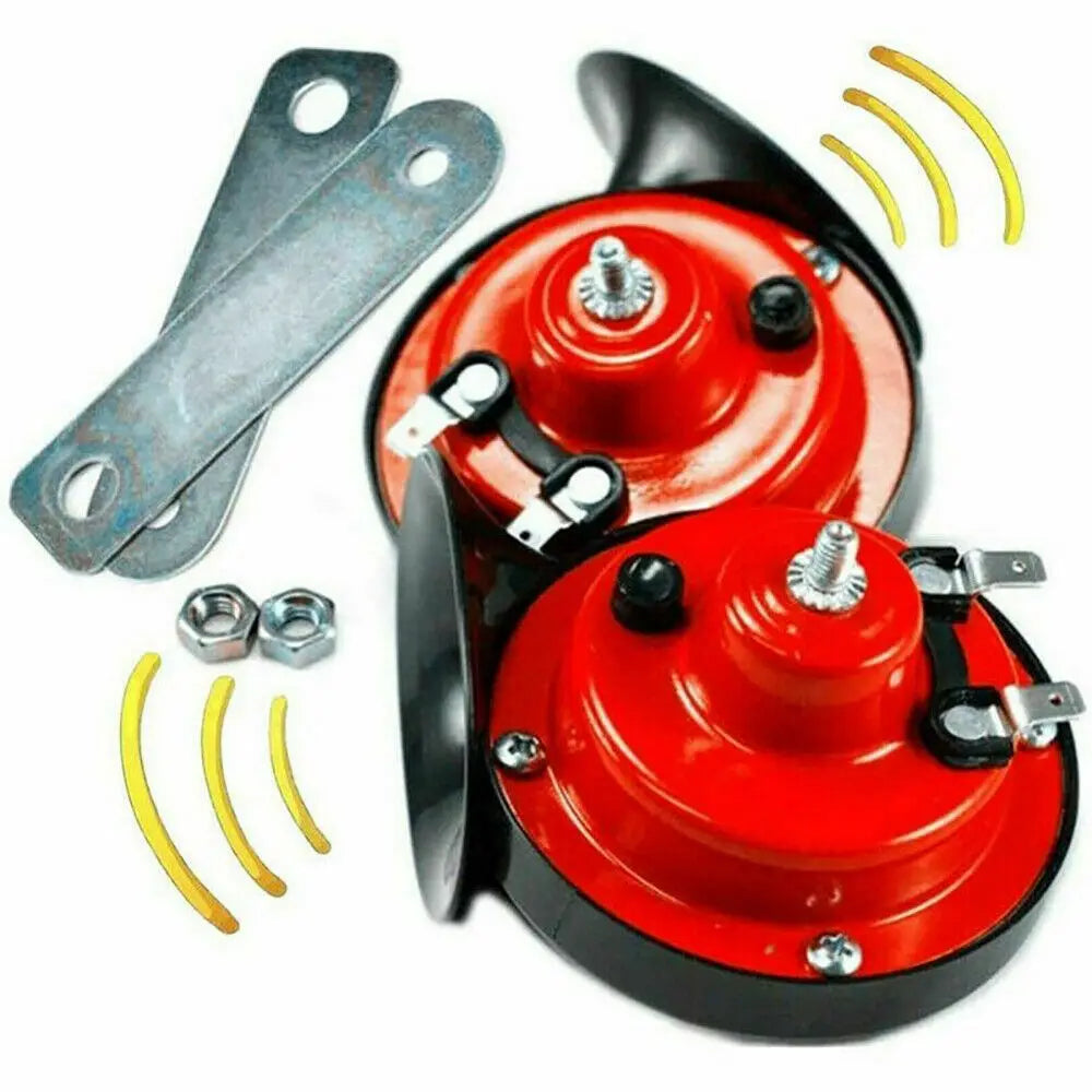 2-Pack 300DB Snail Air Horn 12V – Truck, SUV, RV & Boat Car Air Horn Axl 2Pcs