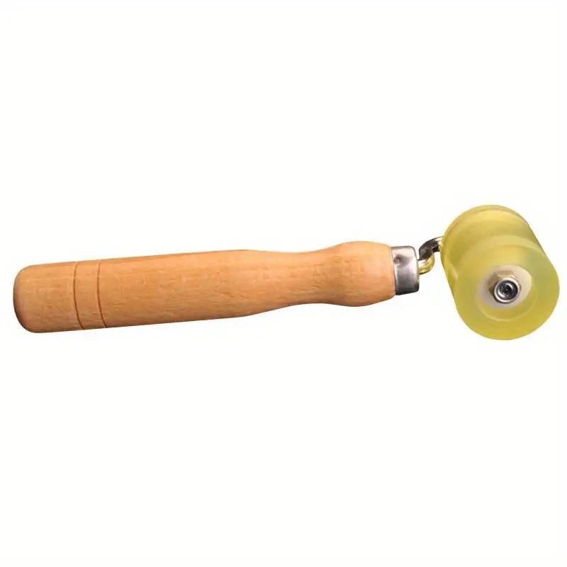 PU Flat Press Roller with Bearing – Solid Drum Seam Roller Seam Press Roller Axl YELLOW