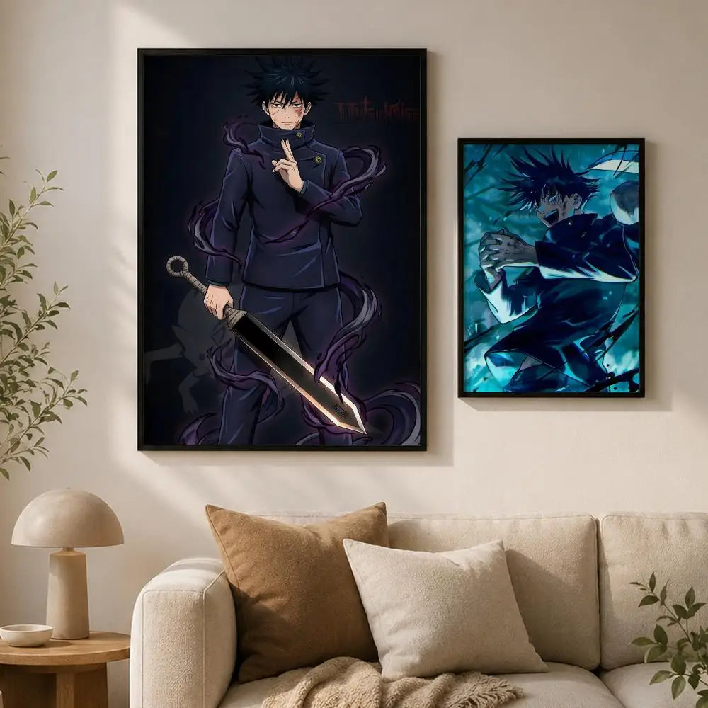 Megumi Fushiguro Waterproof Self-Adhesive Wall Poster | HD Art Anime Wall Poster Axl