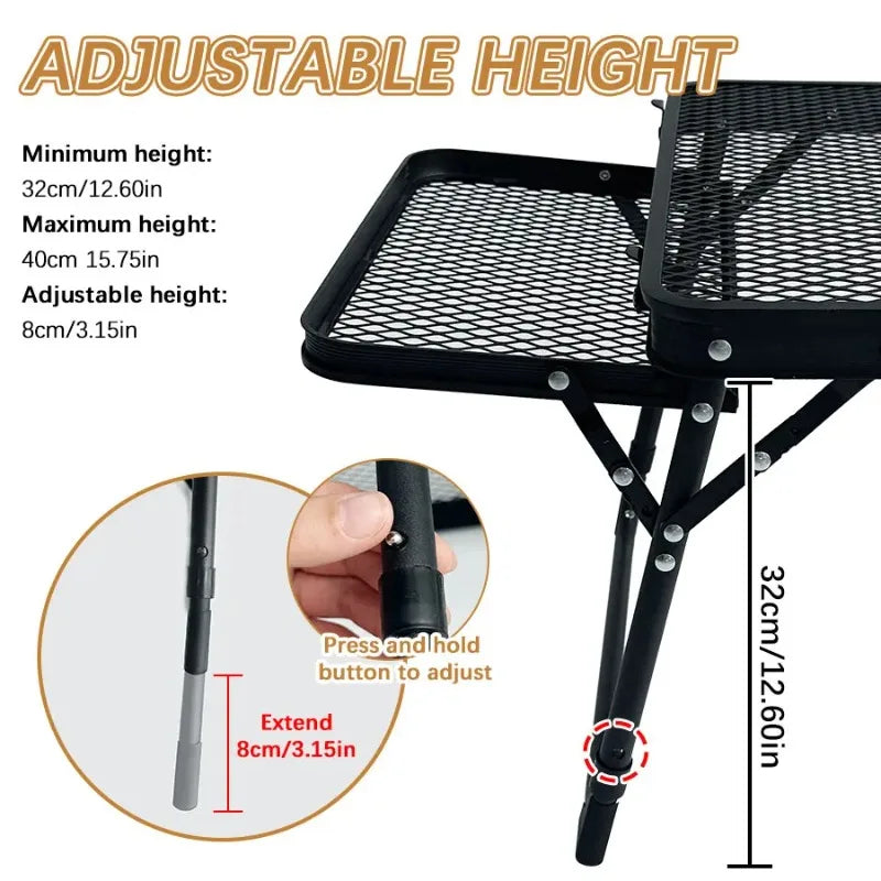 Portable Folding Camping Table – Low Outdoor BBQ Dining Table Folding Camping Table Axl