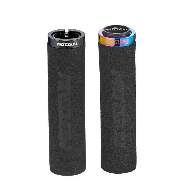 MTB Bike Handlebar Grips – Aluminum Lock-On Ergonomic Foam Bike Handlebar Grips Axl