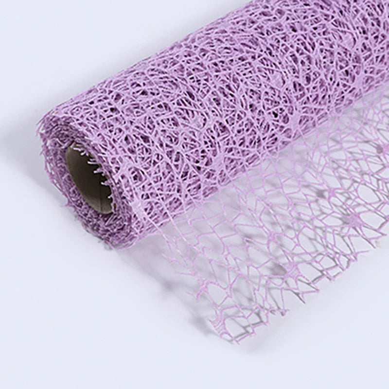 Floral Mesh Wrapping Paper Roll – Hollow Net Bouquet Wrap