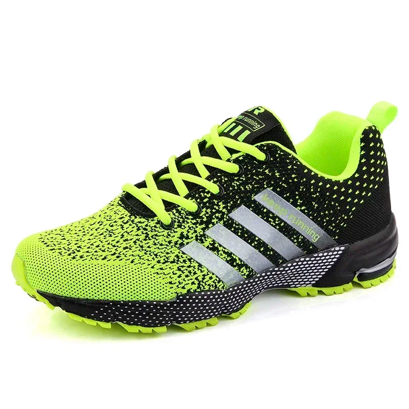 Men's Breathable Mesh Sneakers – Anti-Slip Casual Running Shoes Men's Running Sneakers Axl Green 45