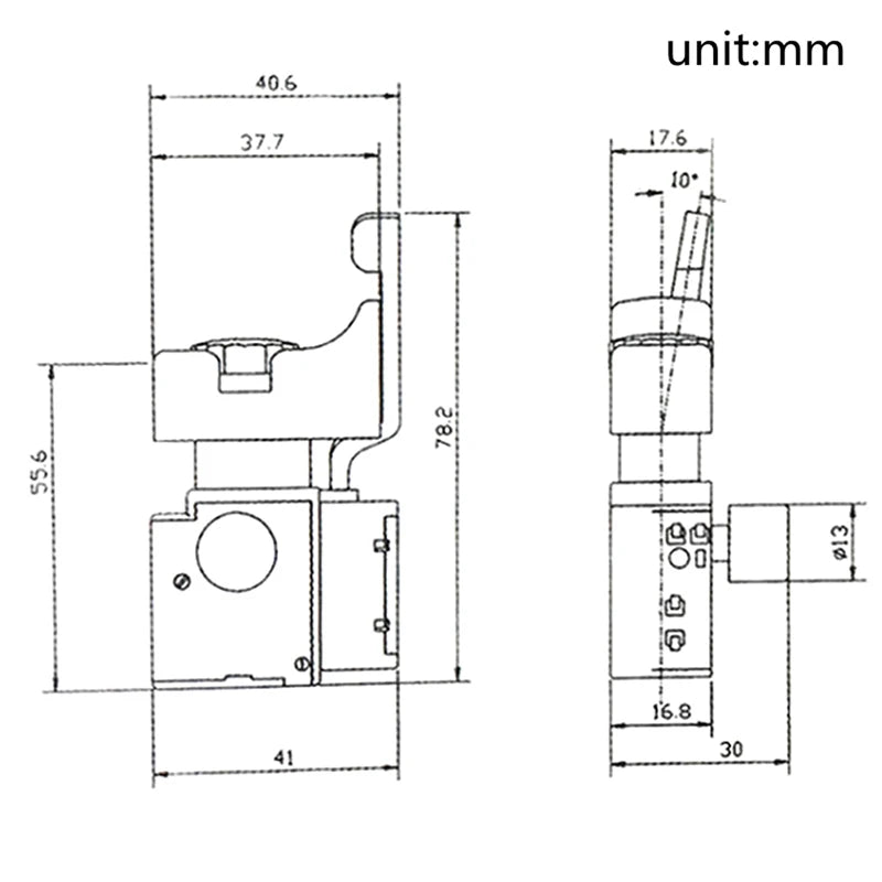 FA2-6/1BEK Electric Drill Speed Control Trigger Switch 4A 250V Drill Trigger Switch Axl