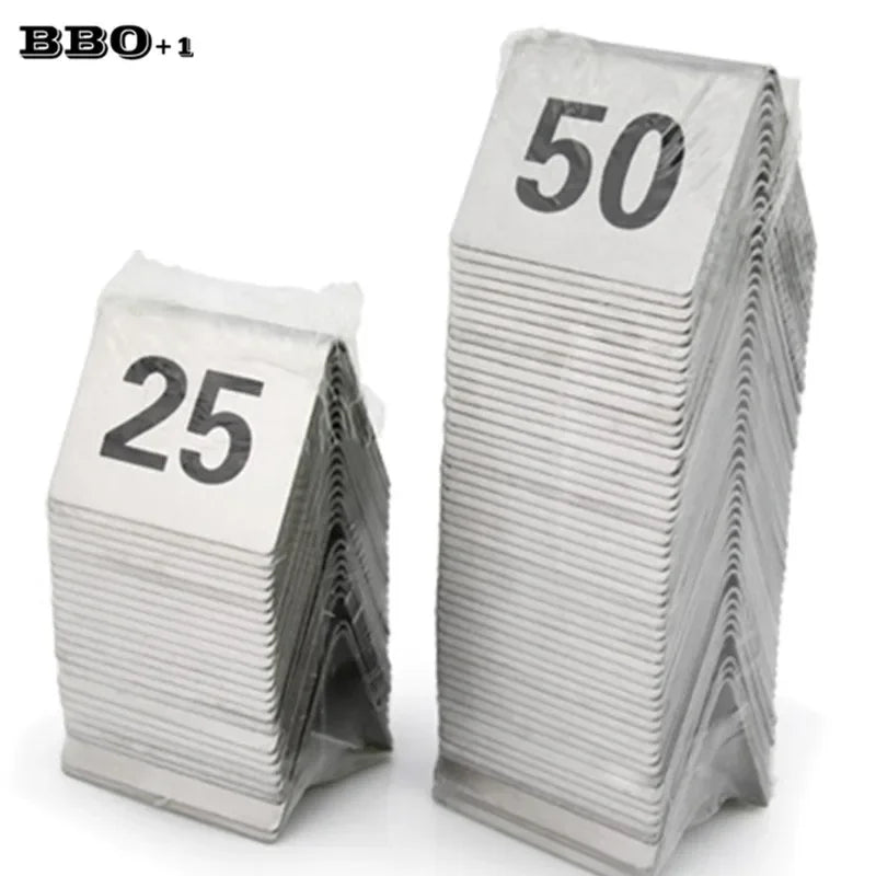 Stainless Steel Tent Table Numbers 1–100 | Wedding & Events Table Number Cards Axl