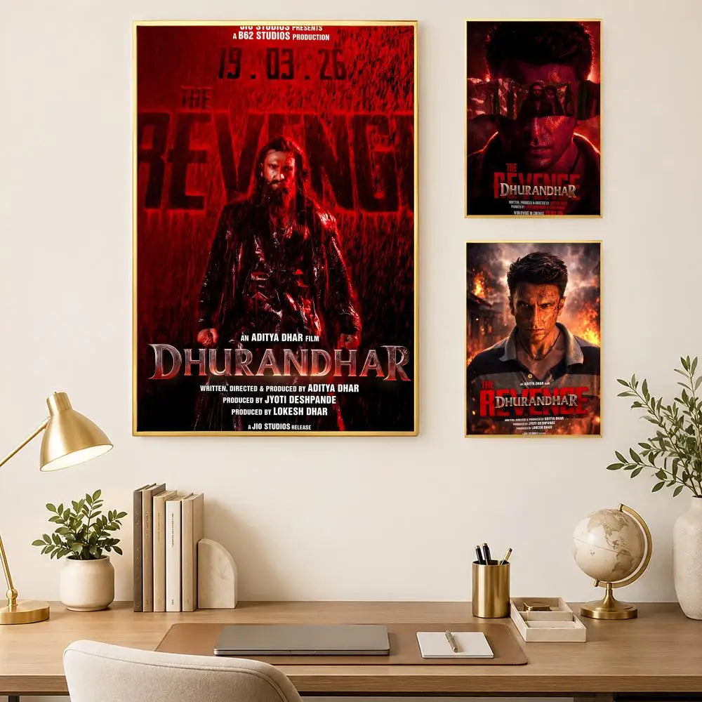 Dhurandhar The Revenge Poster – Self-Stick HD PVC Wall Art Wall Art Poster Axl