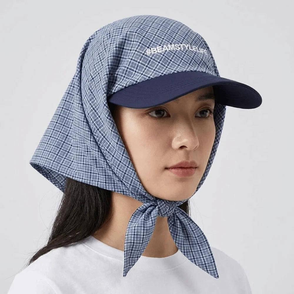 Y2K Plaid Bandana Baseball Cap – Unisex Hip-Hop Headscarf Hat Bandana Baseball Cap Axl