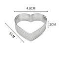 6-Piece Heart Perforated Tart Rings – Stainless Steel Molds Tart Ring Mold Set Axl 6pcs 5CM
