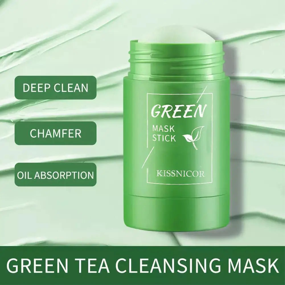 Green Tea Solid Face Mask Stick – 40g Pore Cleansing & Glow Facial Mask Stick Axl