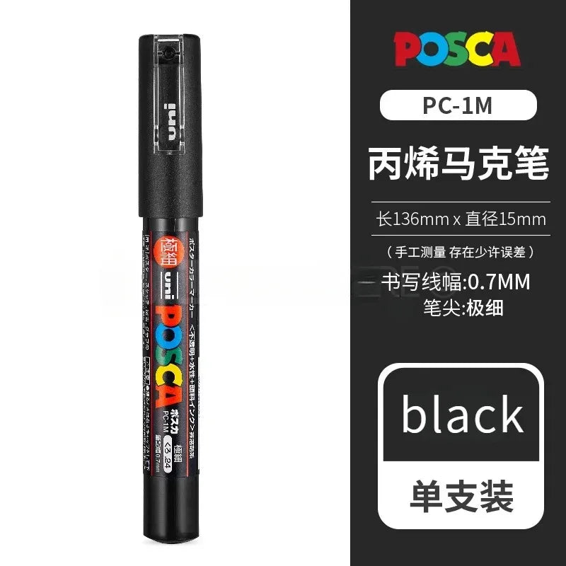 Uni POSCA Acrylic Paint Markers PC-1M 3M 5M – Multi-Colour