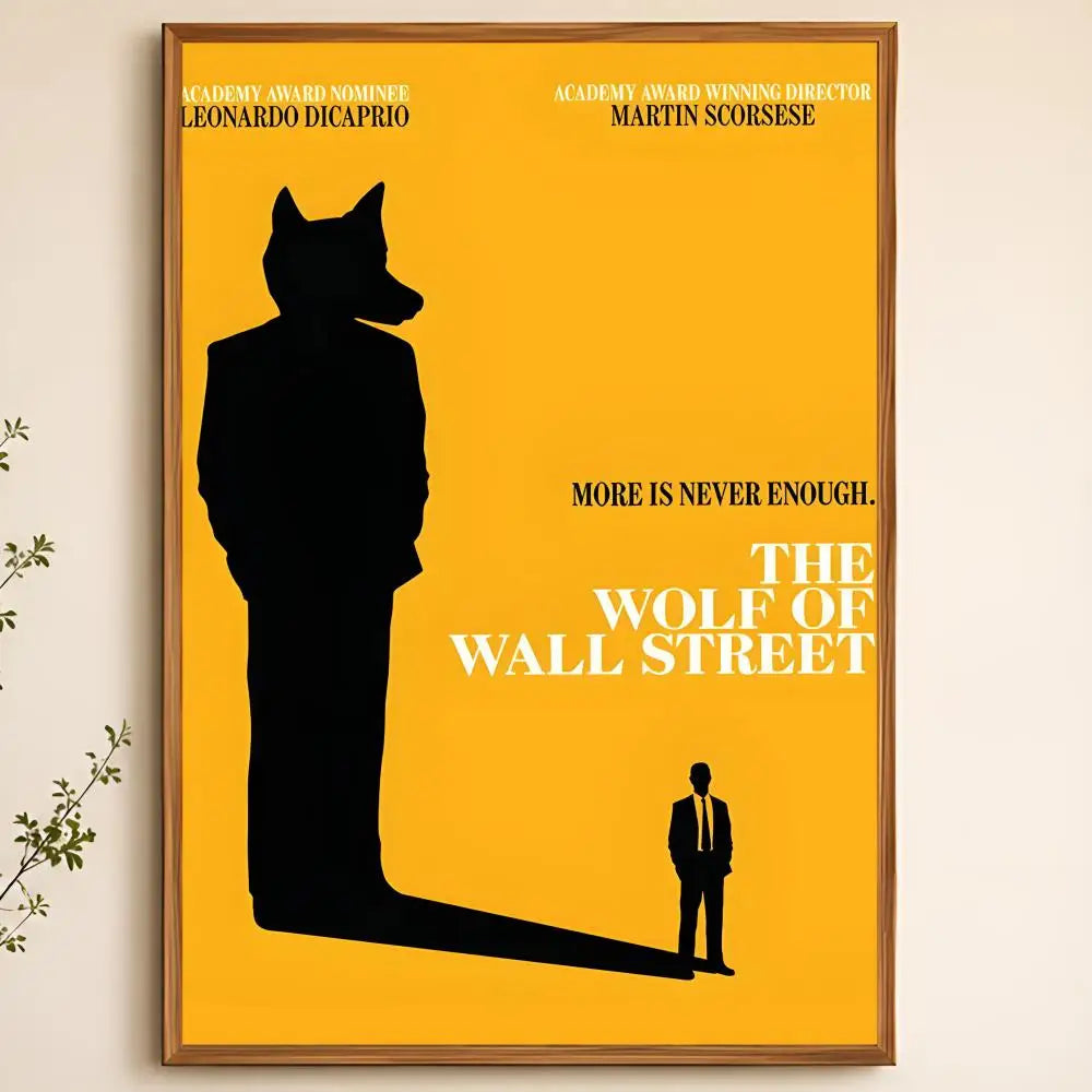 Wolf of Wall Street Movie Poster – Peel & Stick PVC Wall Art Movie Wall Poster Axl
