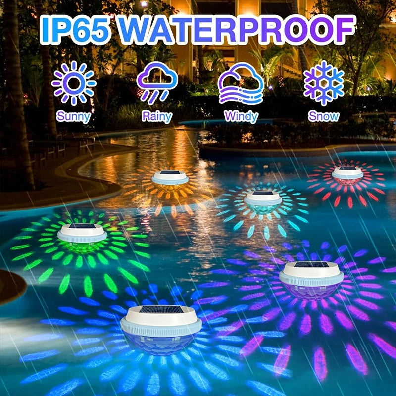 Solar Floating Pool Lights – RGB LED Color-Changing, Waterproof Floating Pool Light Axl