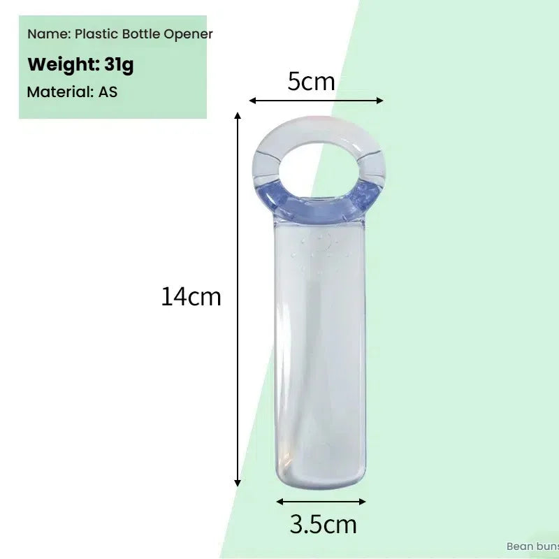 2-in-1 Portable Bottle & Cap Opener – Non-Slip Kitchen Gadget Bottle Opener Axl Transparent white