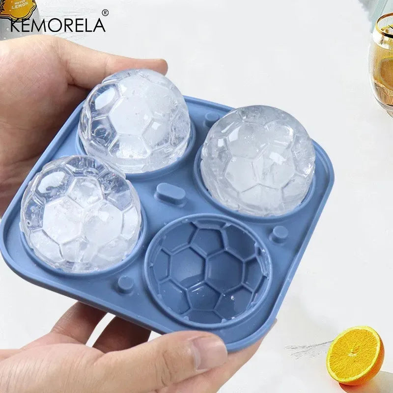 Football Ice Cube Mold – 4-Grid Silicone Tray with Lid | KEMORELA Silicone Ice Cube Mold Axl