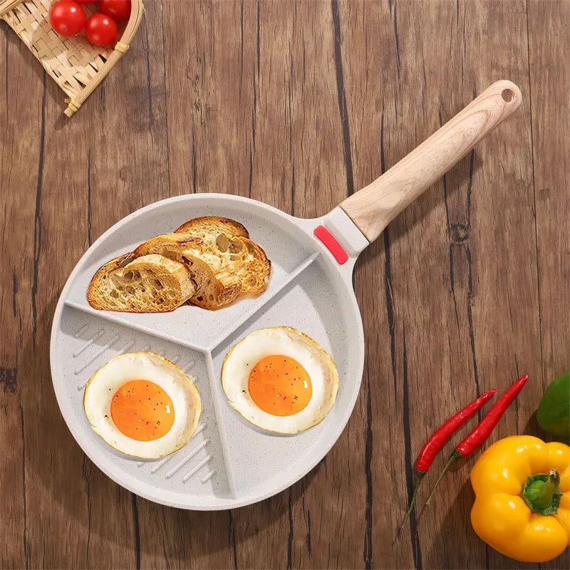 3-in-1 Nonstick Divided Frying Pan – Egg, Omelet & Grill Divided Nonstick Pan Axl