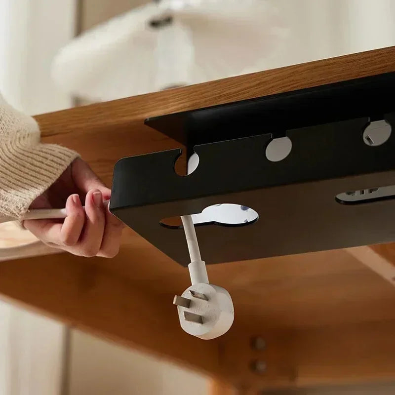 No-Drill Under Desk Cable Tray with Clamp | Cord Organizer Cable Management Tray Axl
