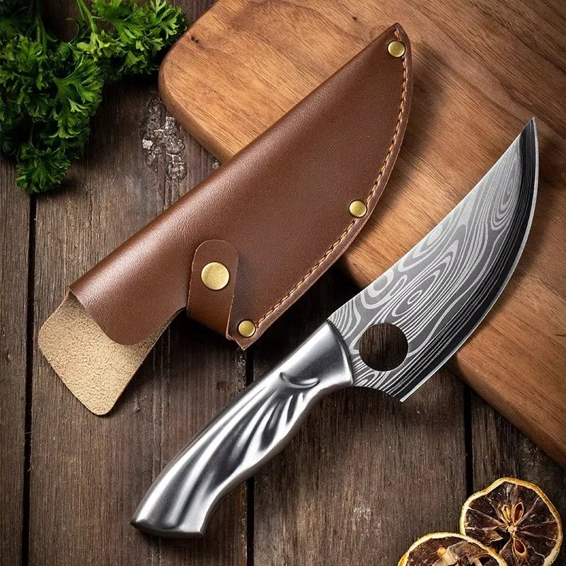 Stainless Steel Boning Knife & Vegetable Peeler with Bottle Opener Kitchen Knife Set Axl