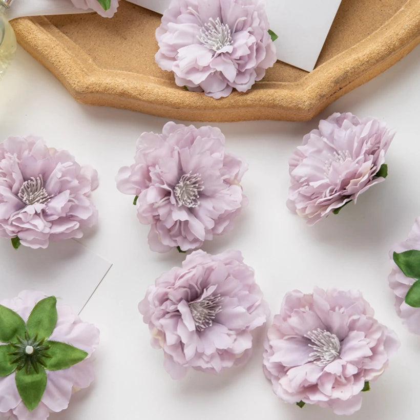 Silk Peony Artificial Flower Heads 10/30 Pcs – Wedding & Home Décor Artificial Flower Heads Axl