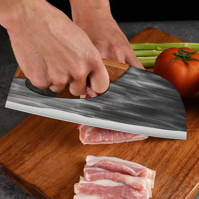 InLeung Hand Forged Stainless Steel Cleaver & Boning Knife Kitchen Cleaver Knife Axl