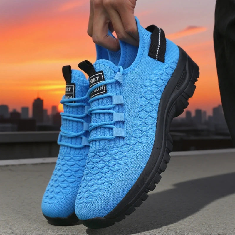 ZULIWAGN Men's Breathable Mesh Tennis Trainers & Walking Shoes Men's Mesh Trainers Axl Sky Blue 45