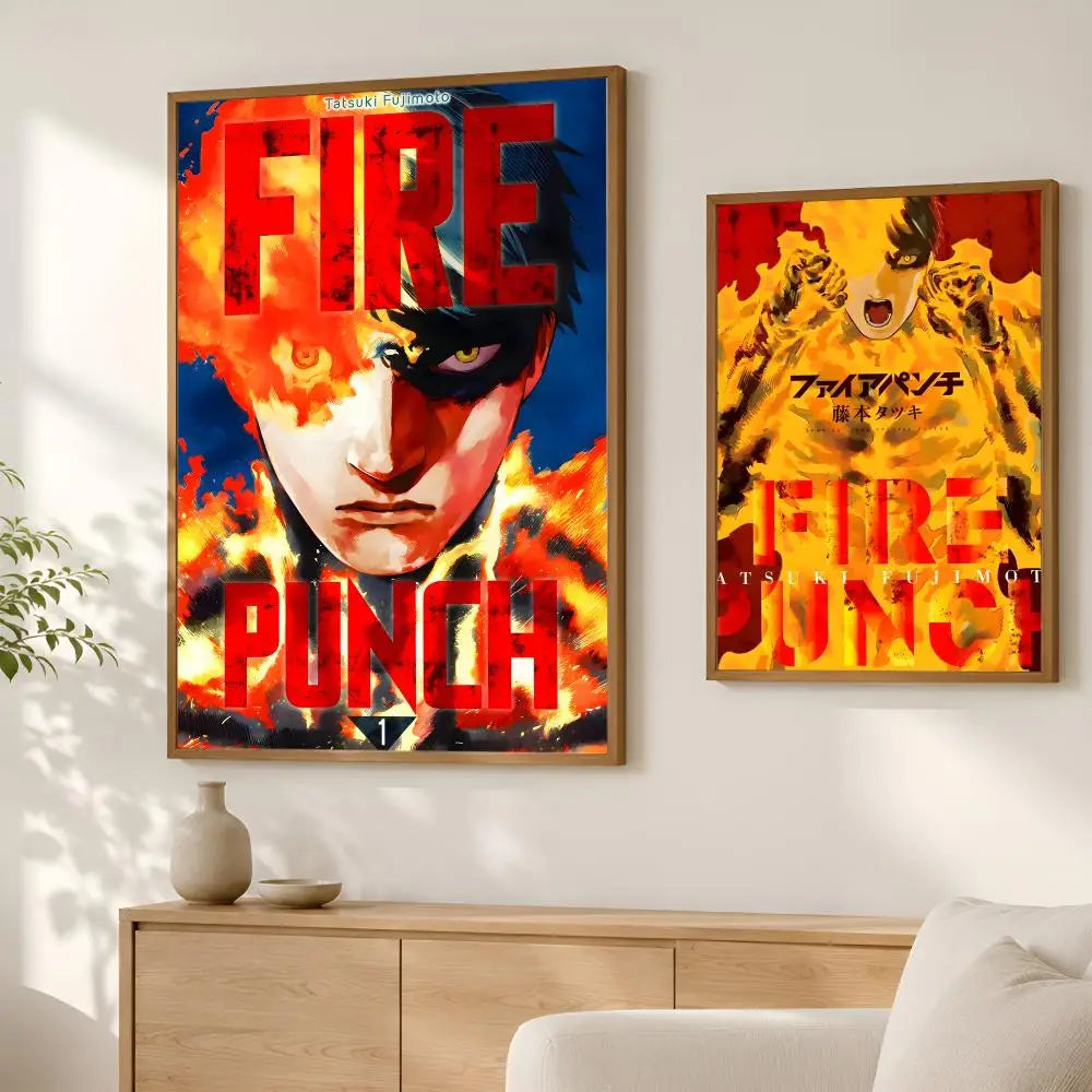 Fire Punch Anime PVC Wall Poster – Self-Stick HD Waterproof Art Anime Wall Poster Axl