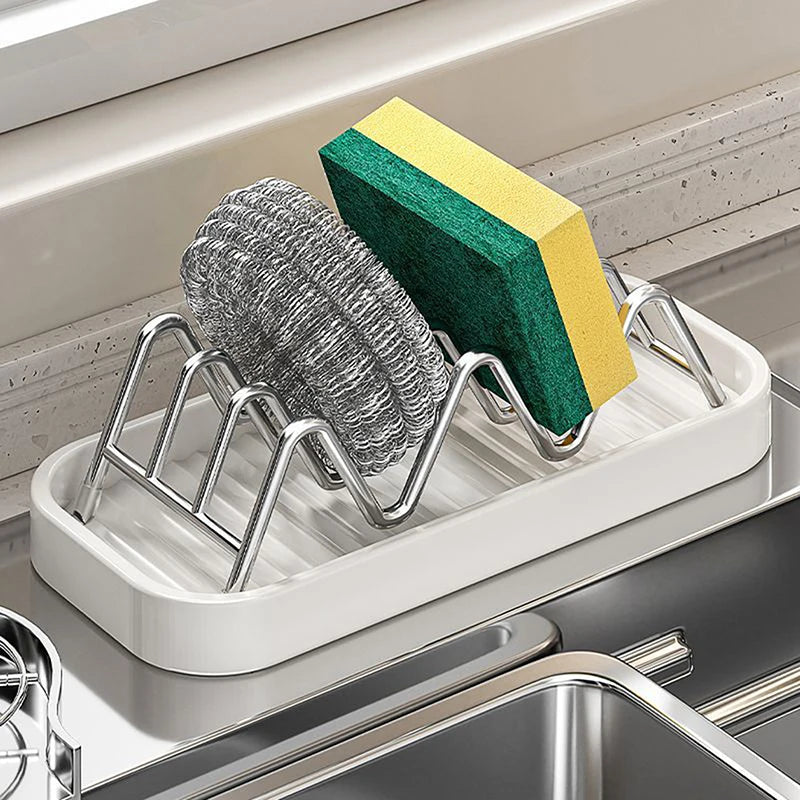 W-Shaped Stainless Steel Soap Holder with Drain Tray | Non-Slip Soap Dish Holder Axl