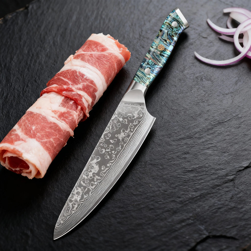 67-Layer Damascus Steel Chef Knife – Professional Kitchen Knife Damascus Chef Knife Axl Chef Knife