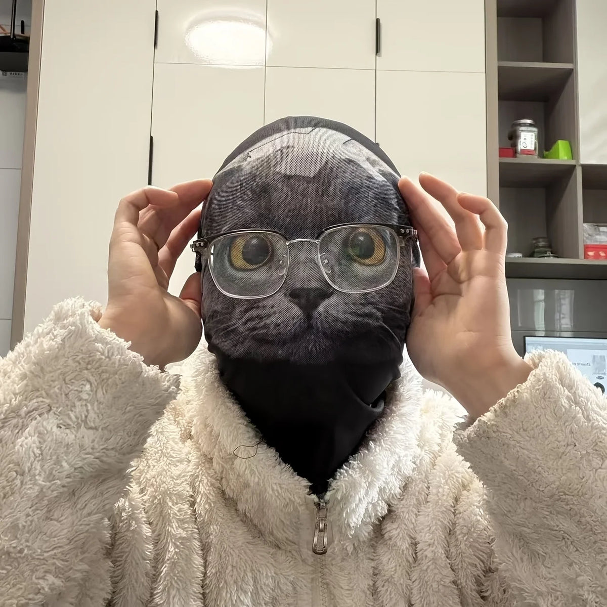 Cute Cat Cosplay Head Mask – Breathable Mesh Party Mask Costume Party Mask Axl