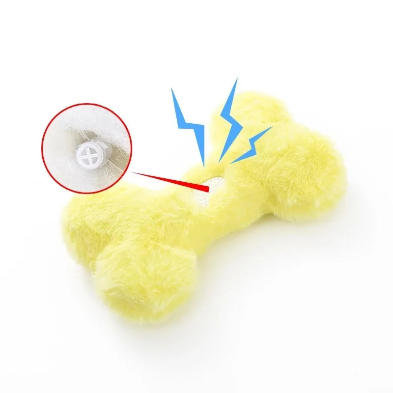 Cute Love Bone Plush Squeaky Dog Toy – Bite-Resistant Plush Dog Toy Axl