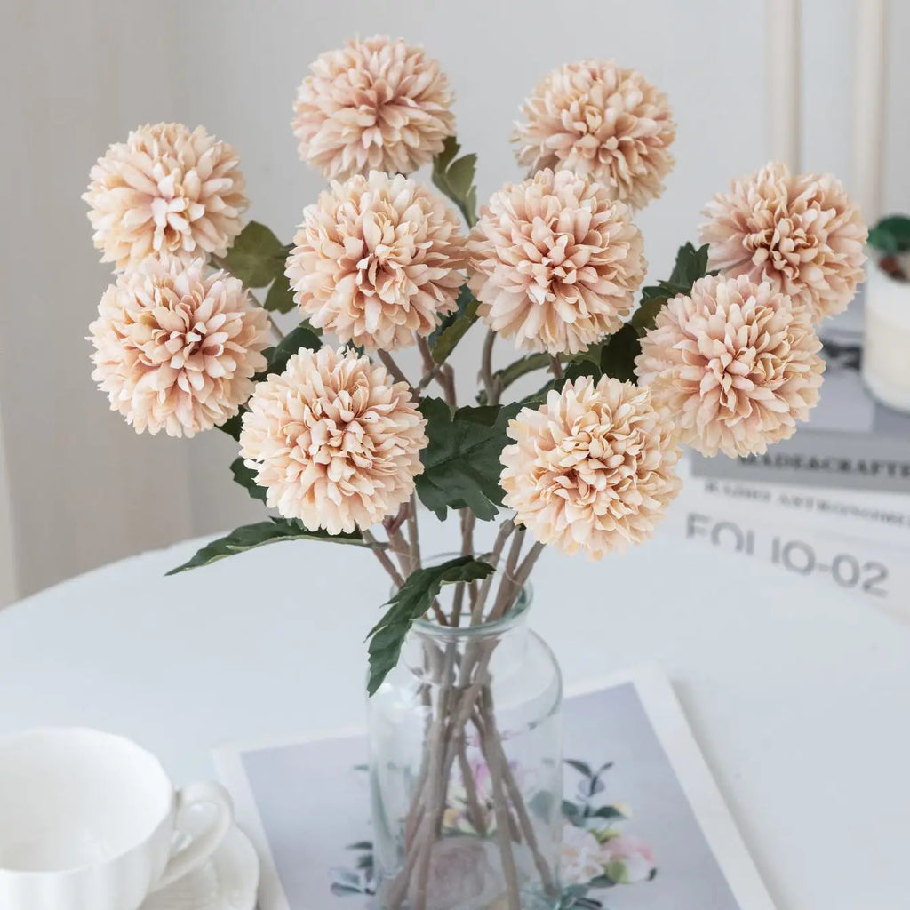 Silk Ball Chrysanthemum Artificial Flowers – Wedding & Home Décor Artificial Silk Flowers Axl