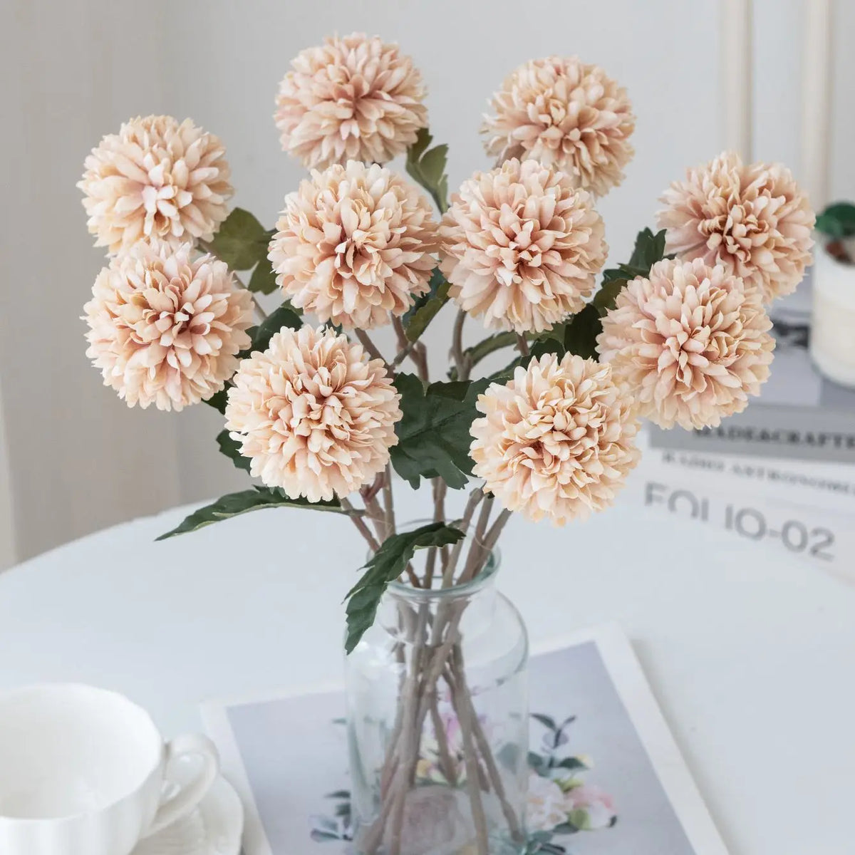 Silk Ball Chrysanthemum Artificial Flowers – Wedding & Home Décor Artificial Silk Flowers Axl