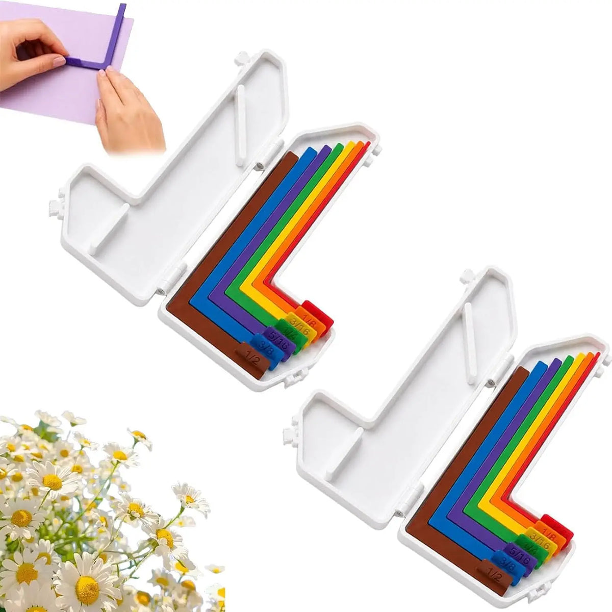 7-Piece Paper Crafting Alignment Guides & Layering Spacers Set Crafting Alignment Guides Axl 2pcs
