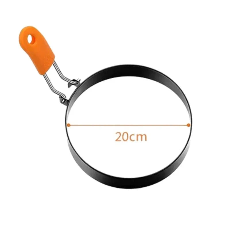 Stainless Steel Egg & Pancake Ring Mold | Breakfast Cooking Tool Egg & Pancake Mold Axl 20cm-7.8inch orange
